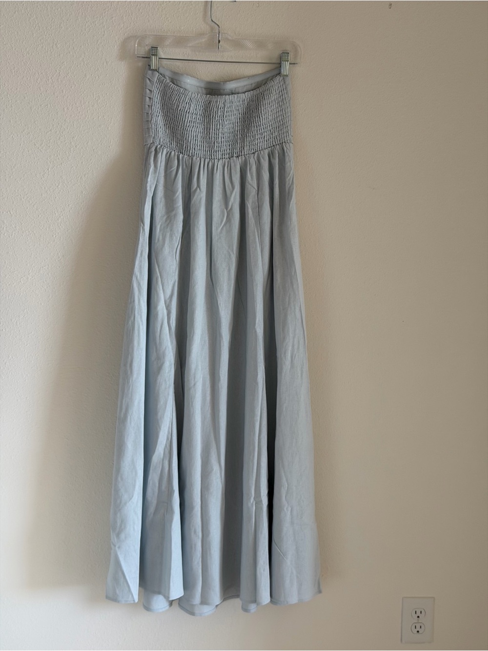Caroline Constas Linen Strapless Maxi Dress - Picture 6 of 10